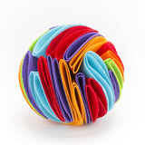 Felt snuffle ball, rainbow